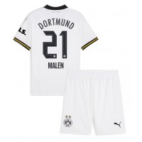 Echipament fotbal Borussia Dortmund Donyell Malen #21 Tricou Treilea 2024-25 pentru copii maneca scurta (+ Pantaloni scurti)